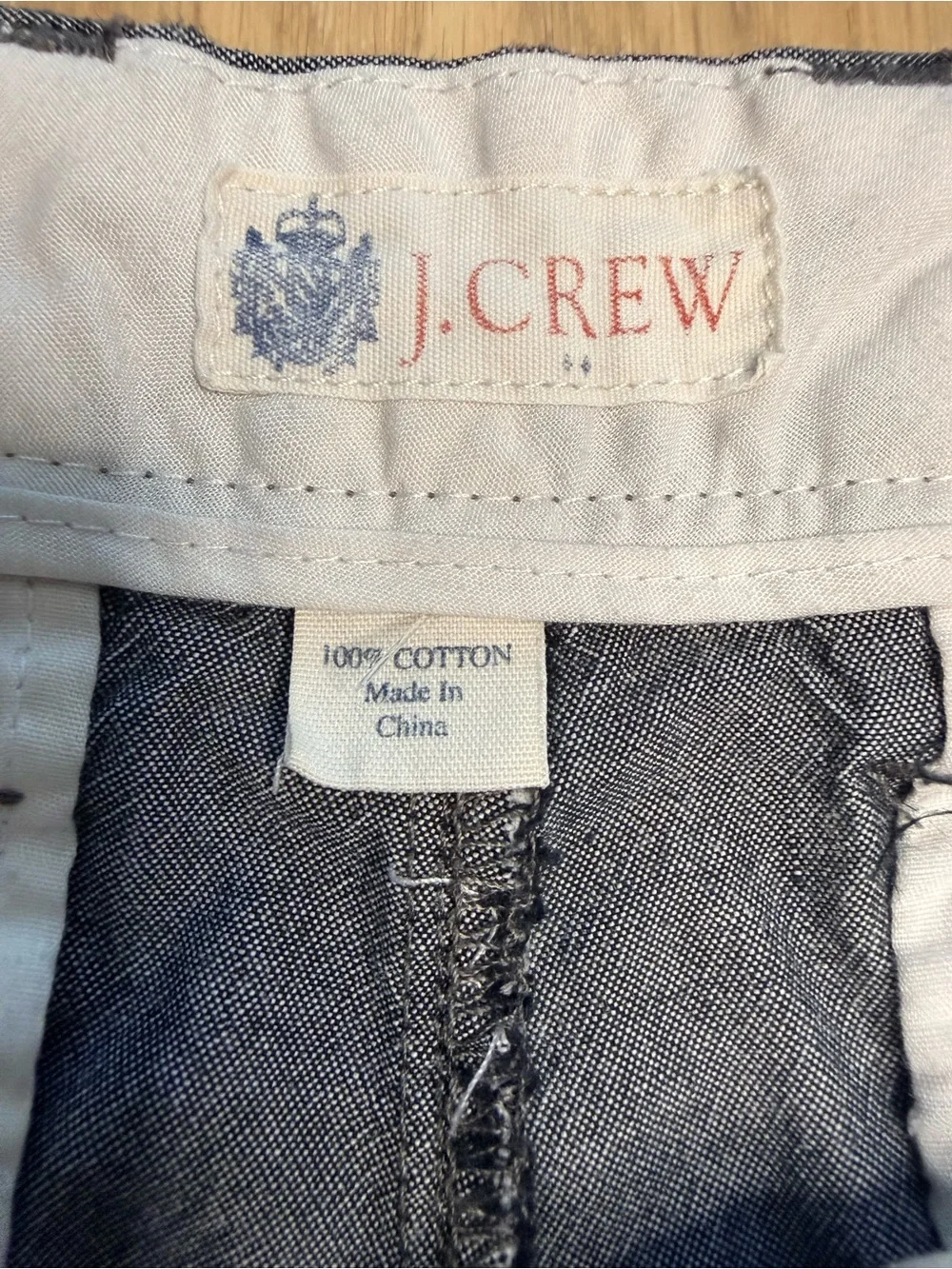 J.CREW Grey Flat Front 100% Cotton Pockets Chino Preppy Casual Shorts Mens Sz 30